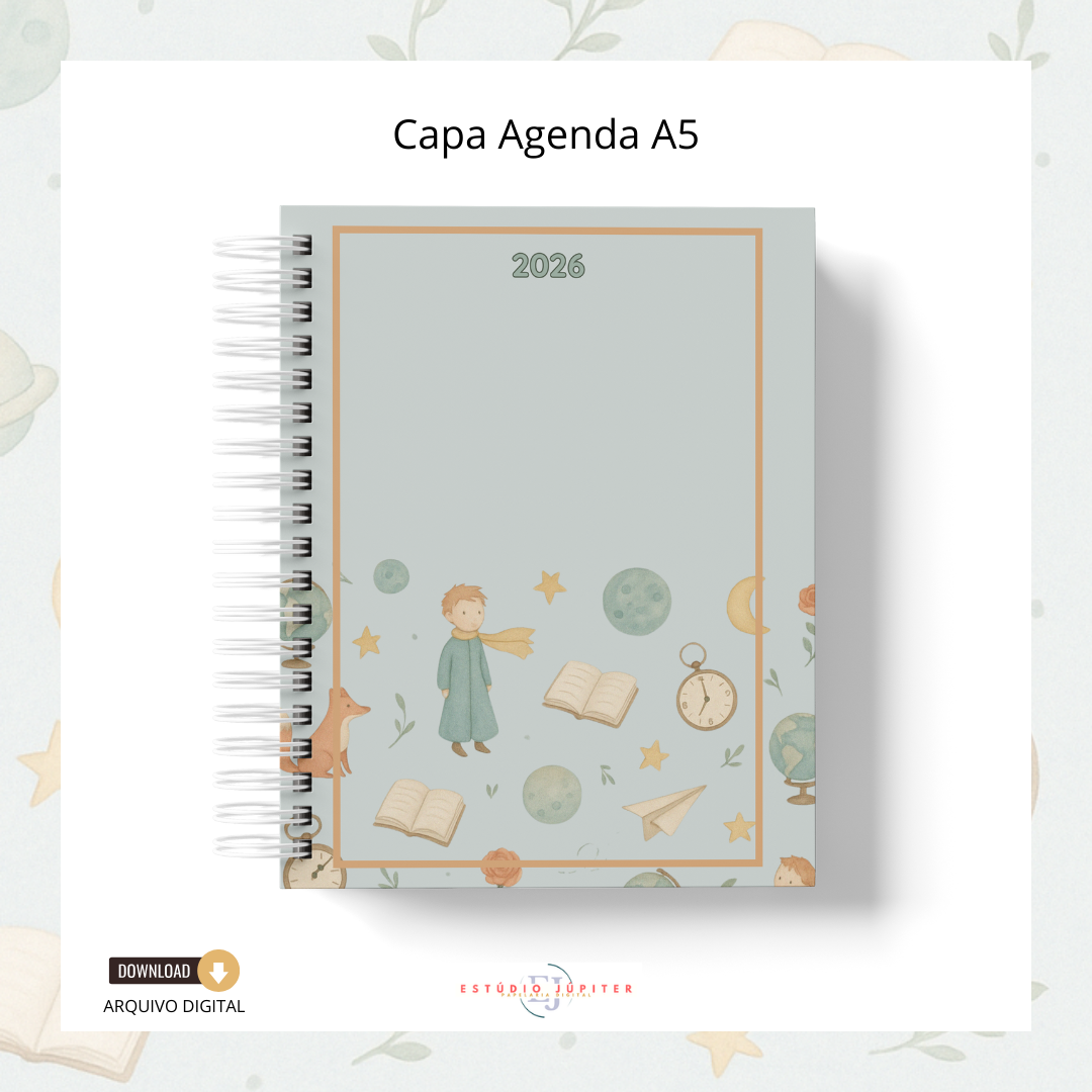 Agenda A5 Datada 2DPP - 2026 - Pequeno Príncipe