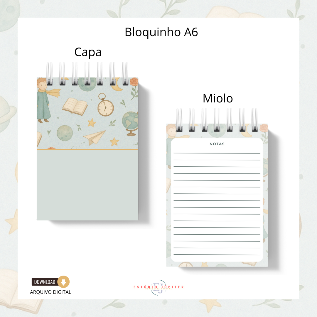 Bloquinho A6 - Pequeno Príncipe